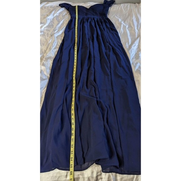 Size Medium, MANIJU OFF SHOULDER CHIFFON MAXI DRESS - Picture 5 of 7